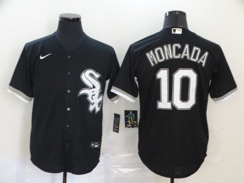 Men Chicago White Sox #10 Moncada Black Game Nike MLB Jerseys->chicago white sox->MLB Jersey